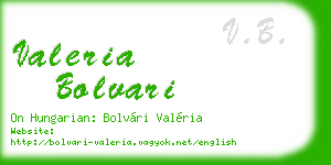 valeria bolvari business card